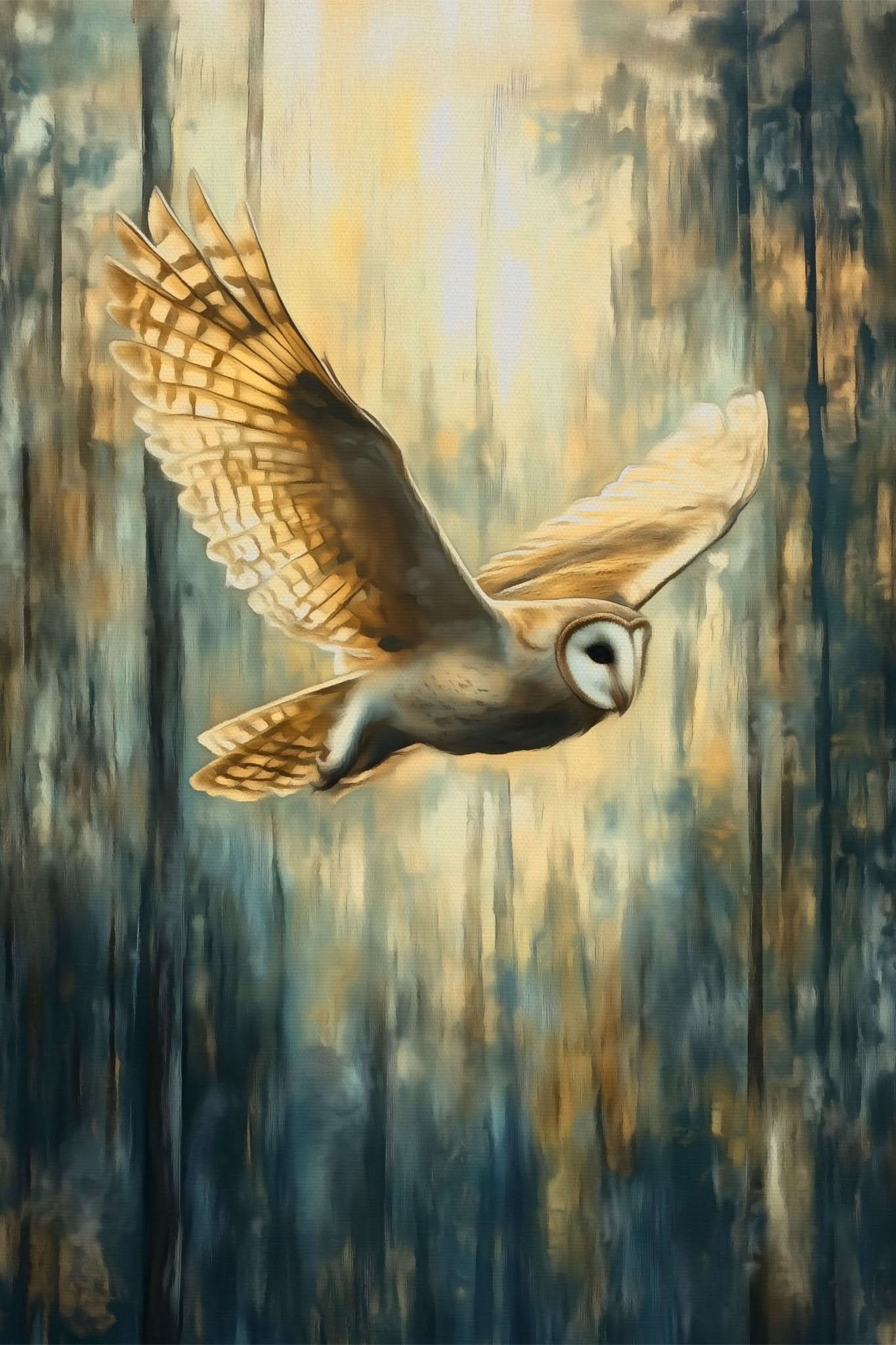 Amber Sky Hunter - Modern Wall Art Print