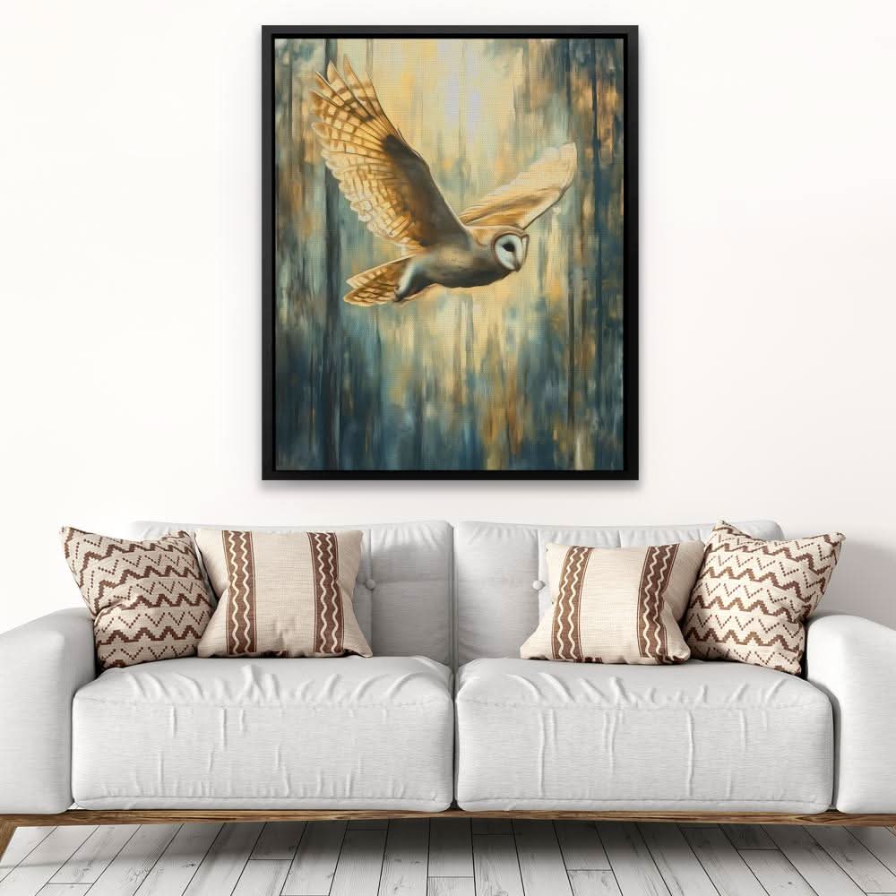 Amber Sky Hunter - Bird Art for Living Room
