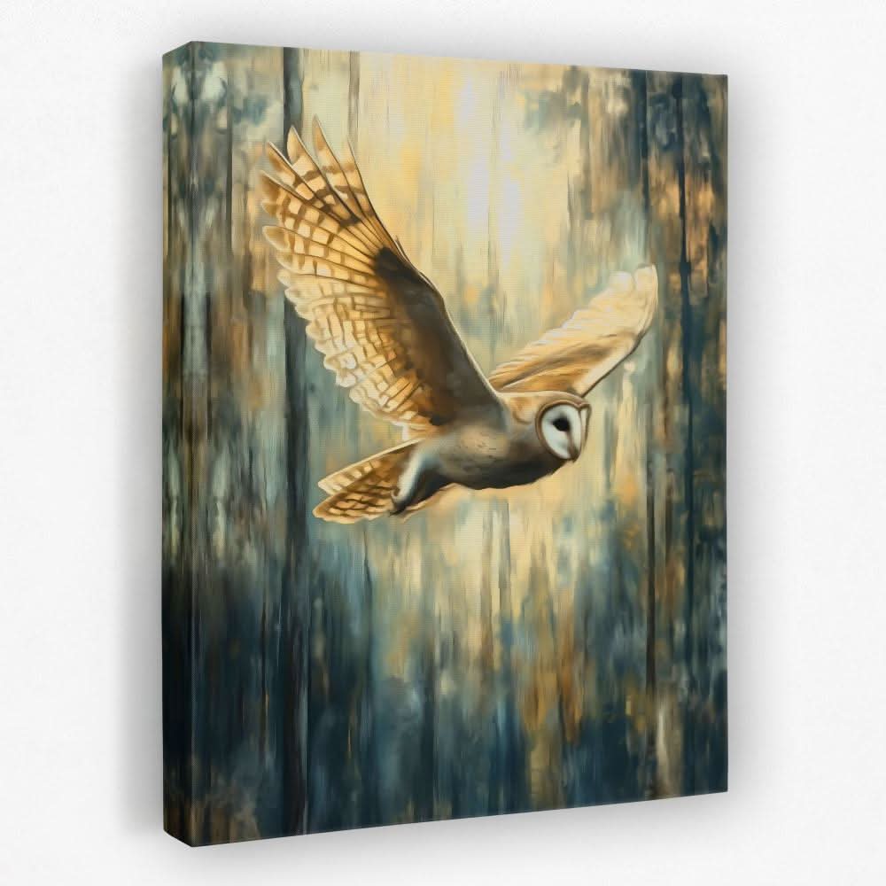 Amber Sky Hunter - Bird Canvas Wall Art
