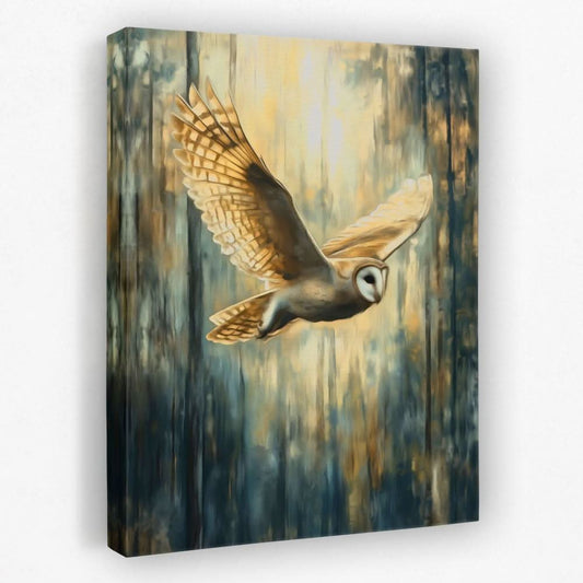 Amber Sky Hunter - Bird Canvas Wall Art