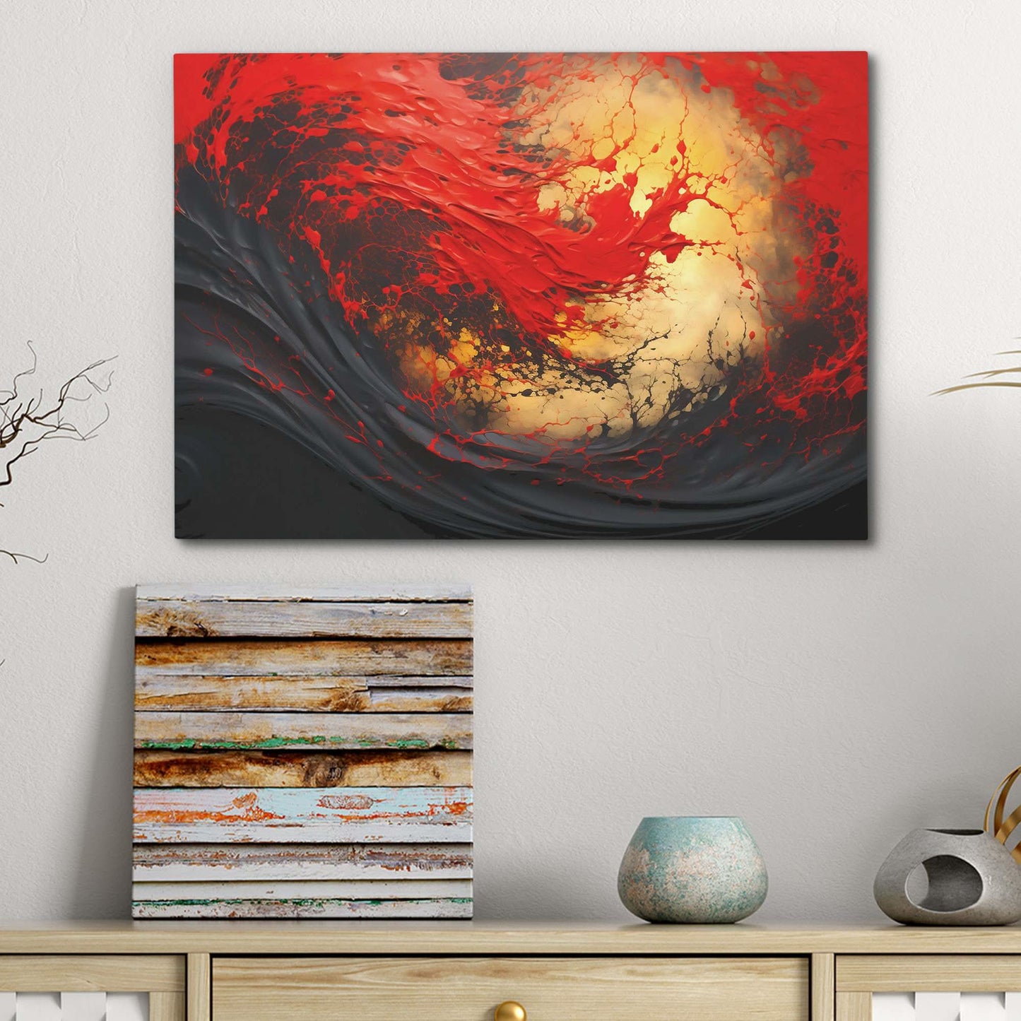 Amber Sunset - Oversized Horizontal Canvas Wall Art