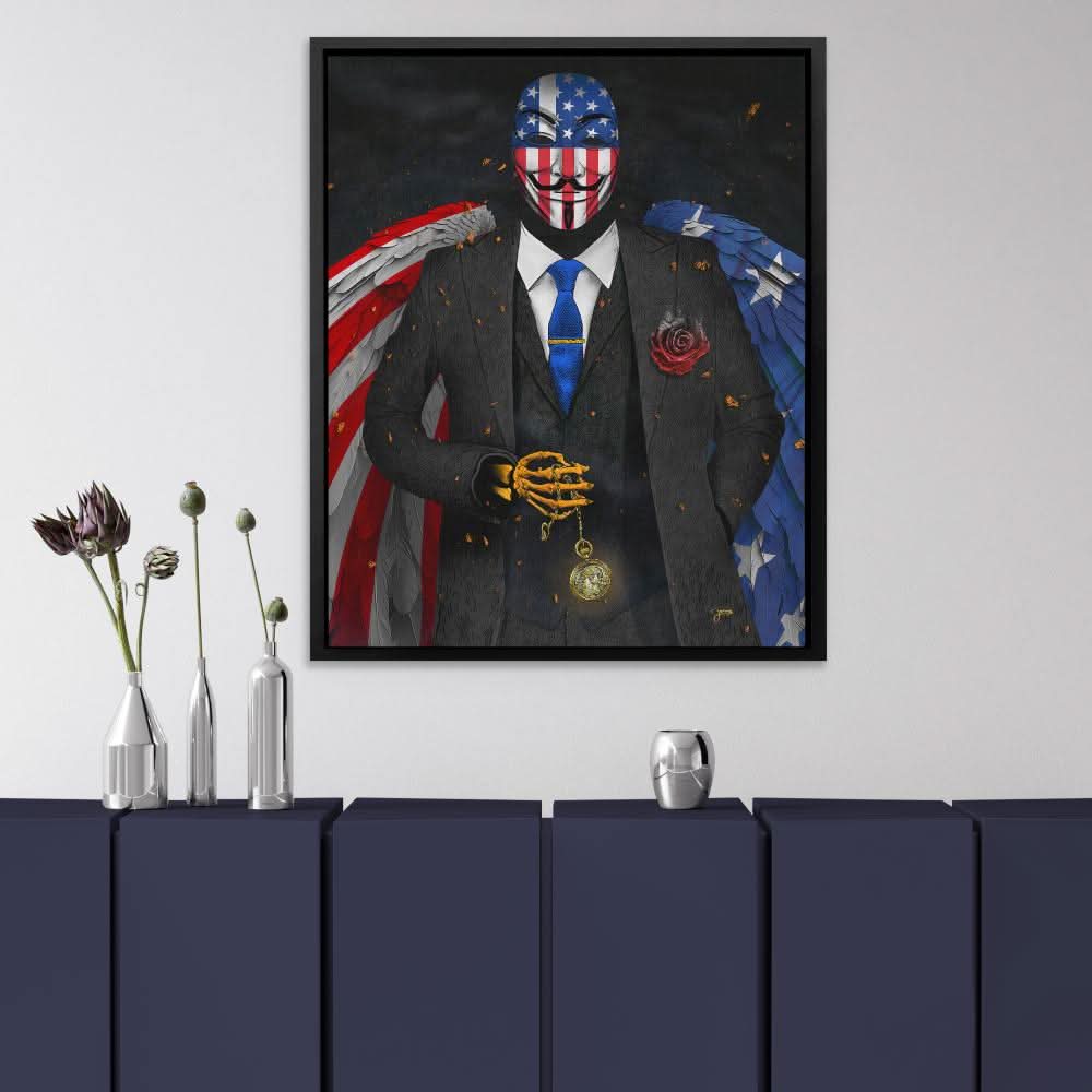 American Anonymous - Black Animals Canvas Print