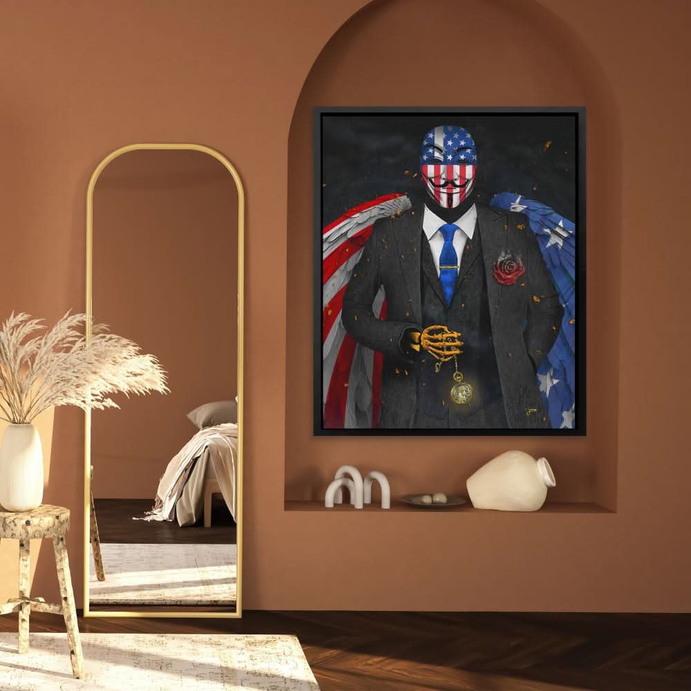 American Anonymous - Pop Art Black Canvas Wall Art
