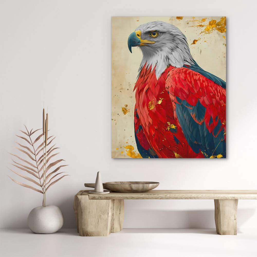 American Hero - Red Canvas Wall Art