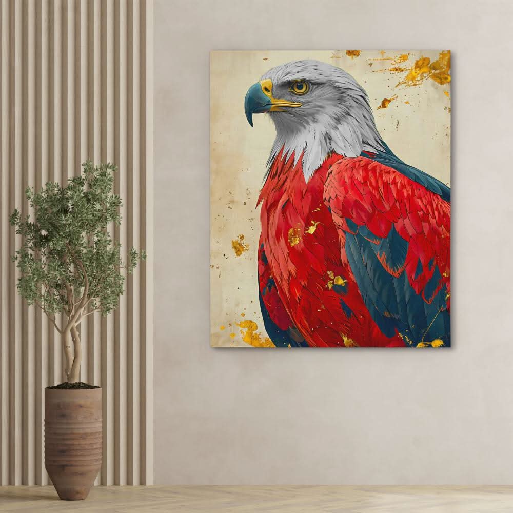 American Hero - Red Wall Art