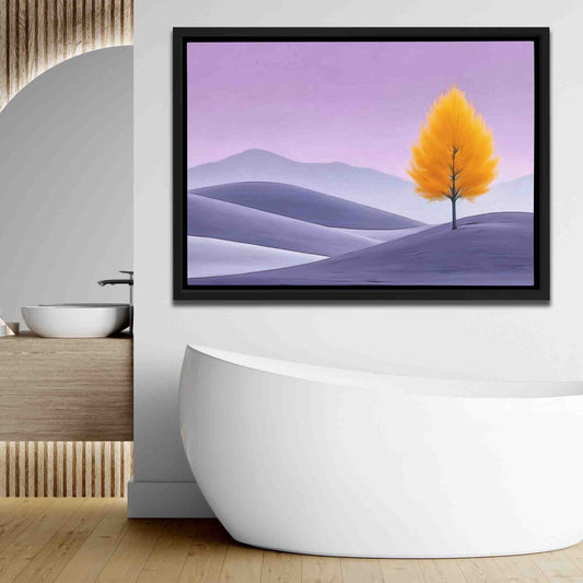 Amethyst Cascade - Wall Art in Black Frame