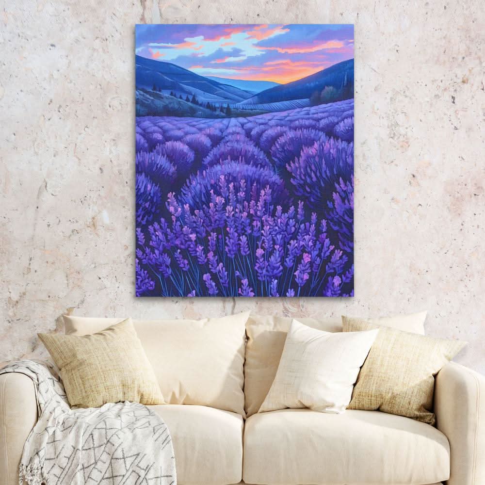 Amethyst Fields - Purple Floral Canvas Print