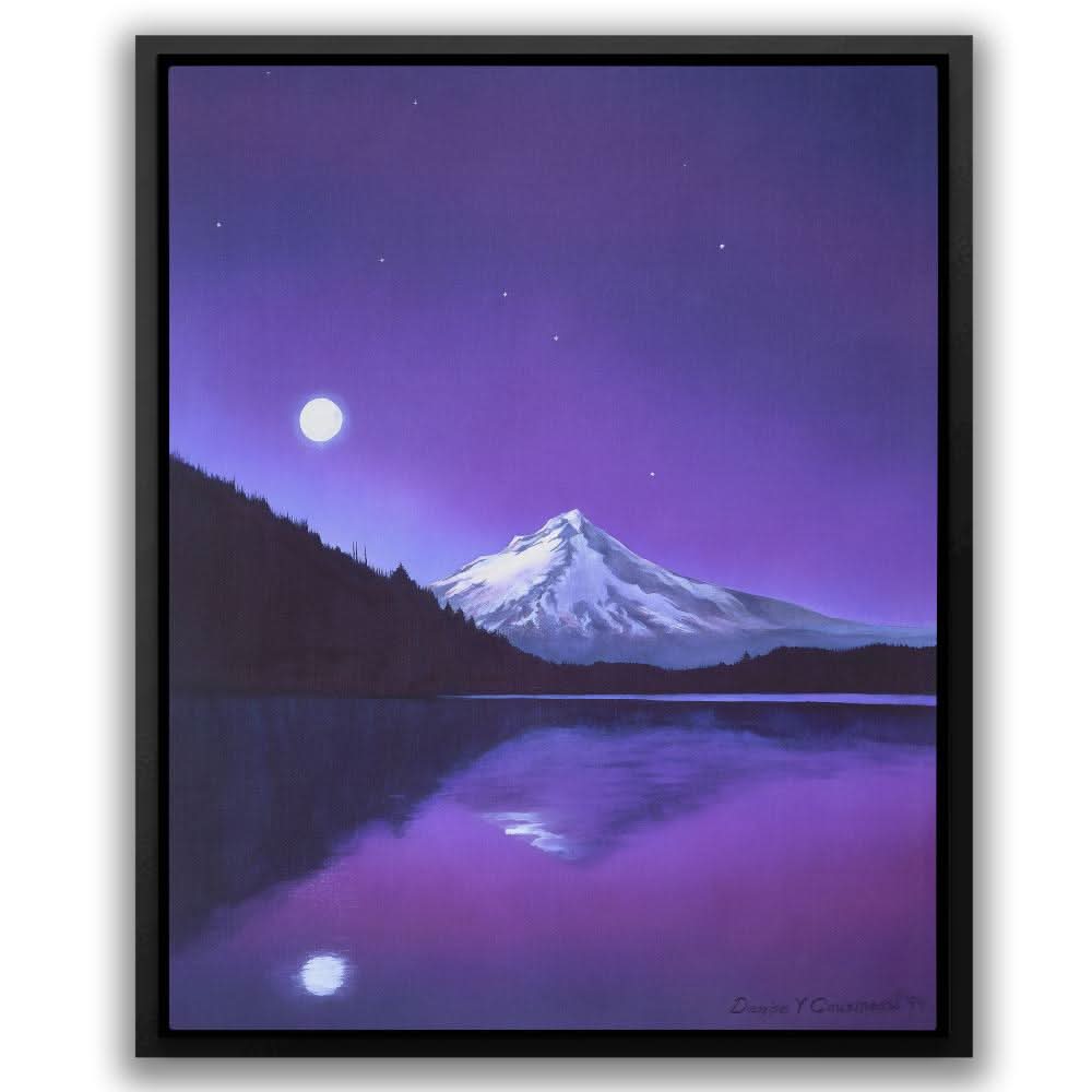 Amethyst Reflection - Denise Cousineau Wall Art in Black Frame