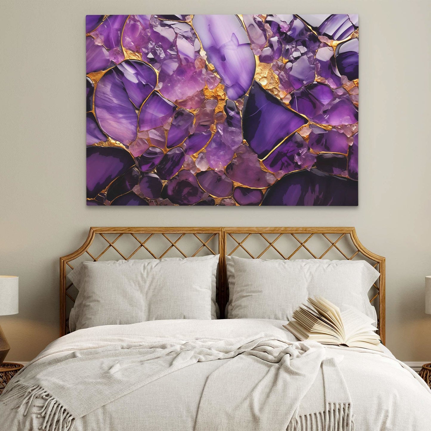Amethyst Veins - Abstract Wall Art Print