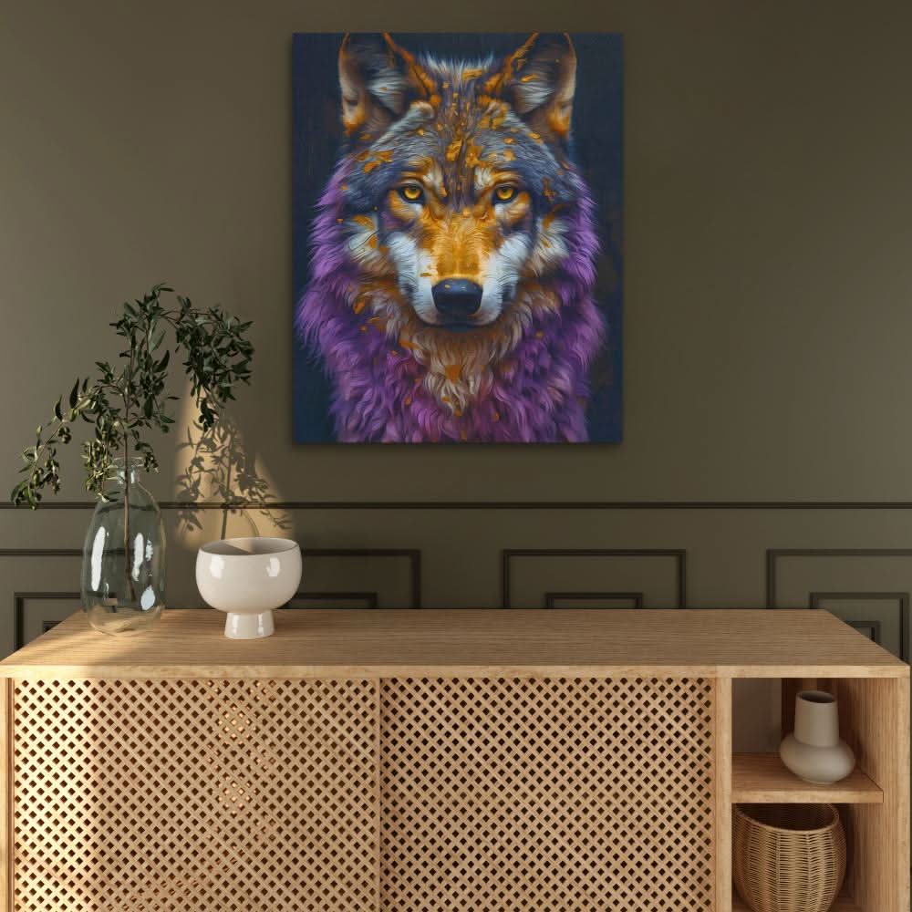Amethyst Wolf - Large Canvas Print