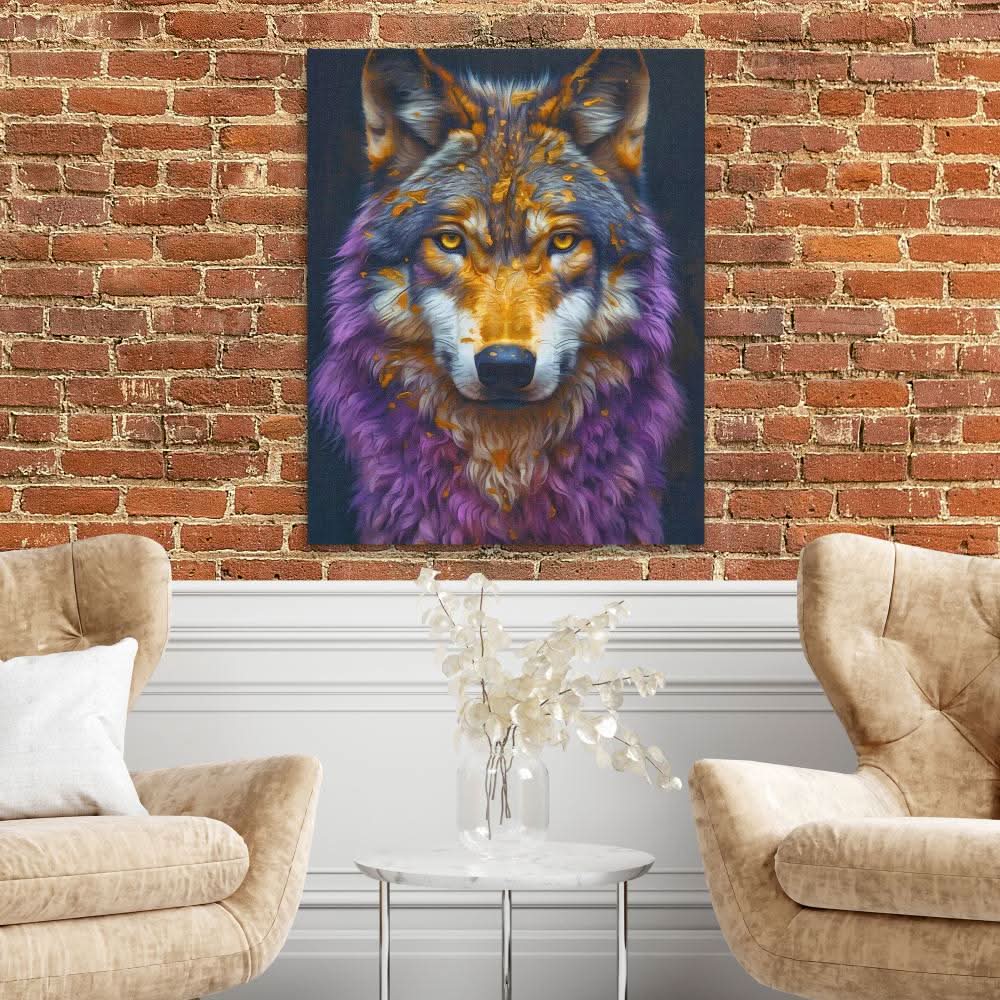 Amethyst Wolf - Animals Art for Bedroom