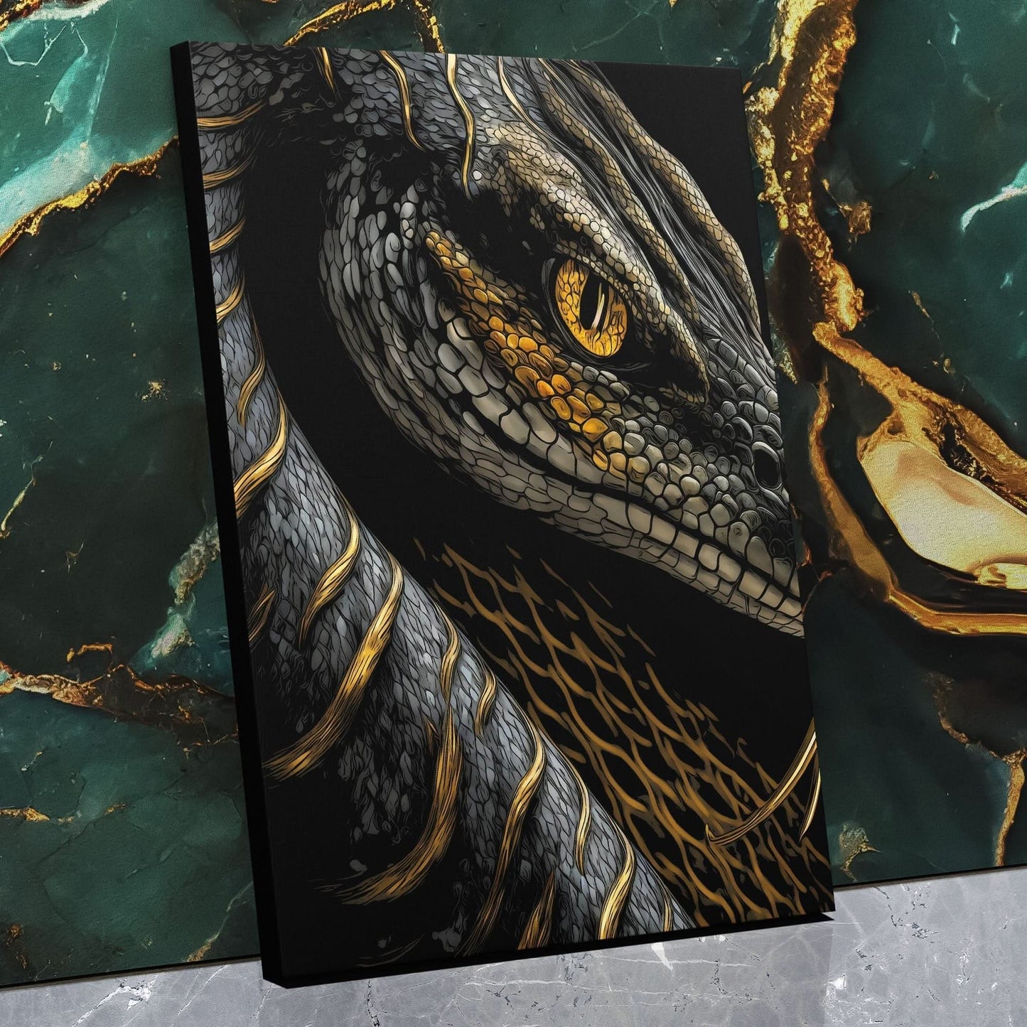 Anaconda - Wall Art in Black Frame