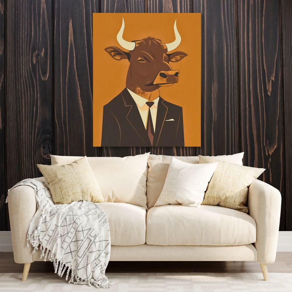 Analyst Bull - Business Wall Art in Black Frame
