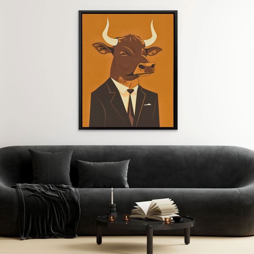 Analyst Bull - Brown Business Canvas Print