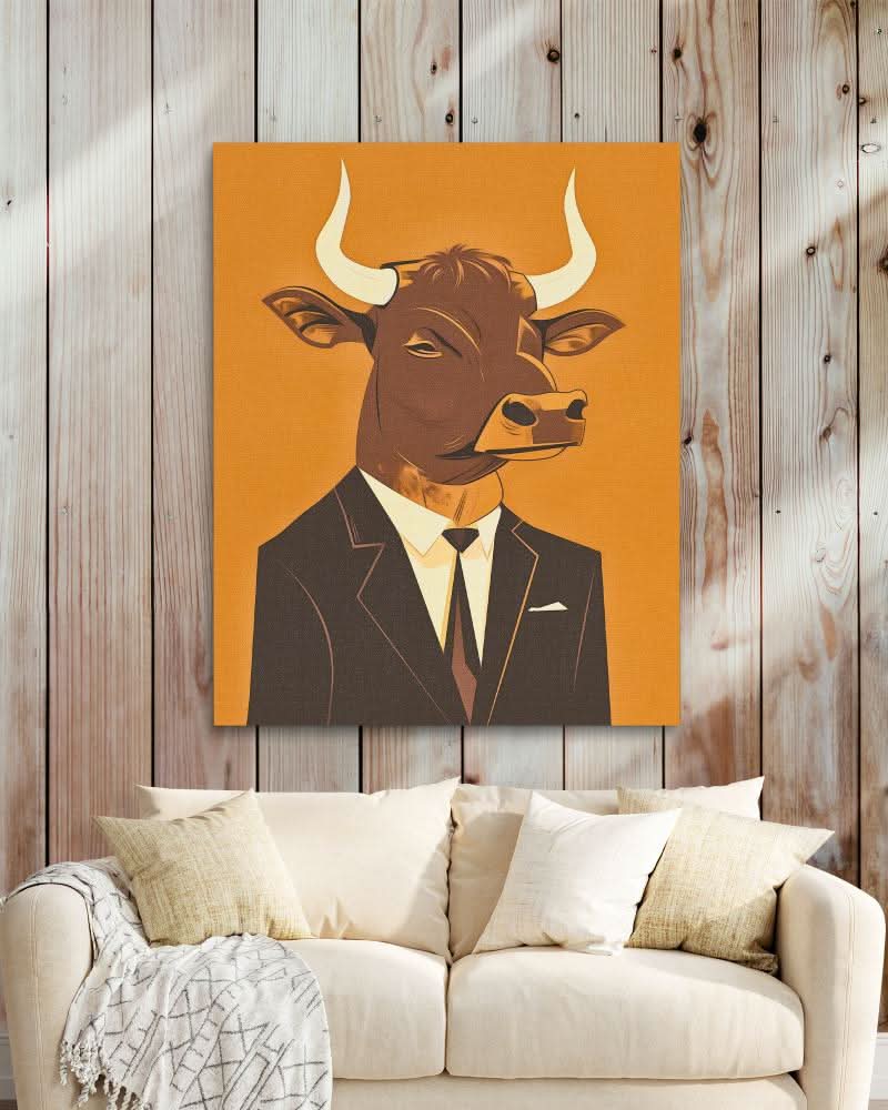 Analyst Bull - Large Modern Canvas Print