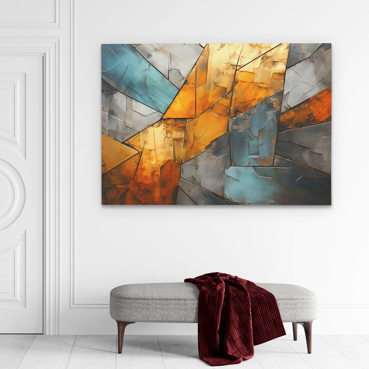Ancient Eclipse - Horizontal Wall Art in Black Frame