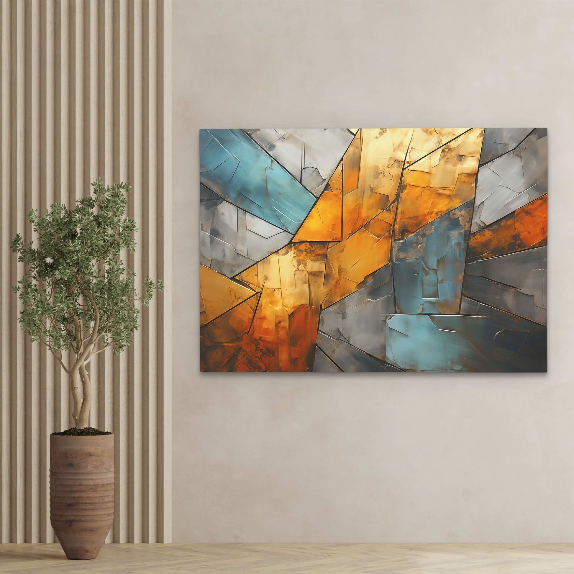 Ancient Eclipse - Abstract Wall Art in Black Frame