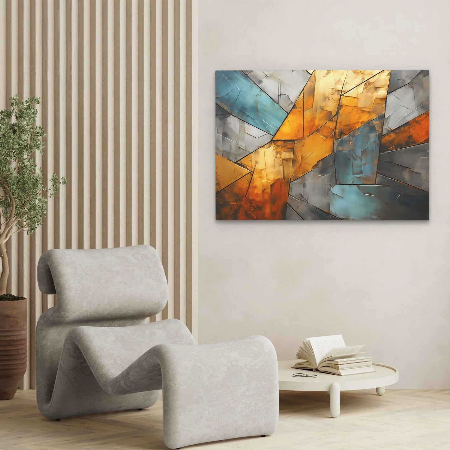 Ancient Eclipse - Gold Wall Art for Bathroom