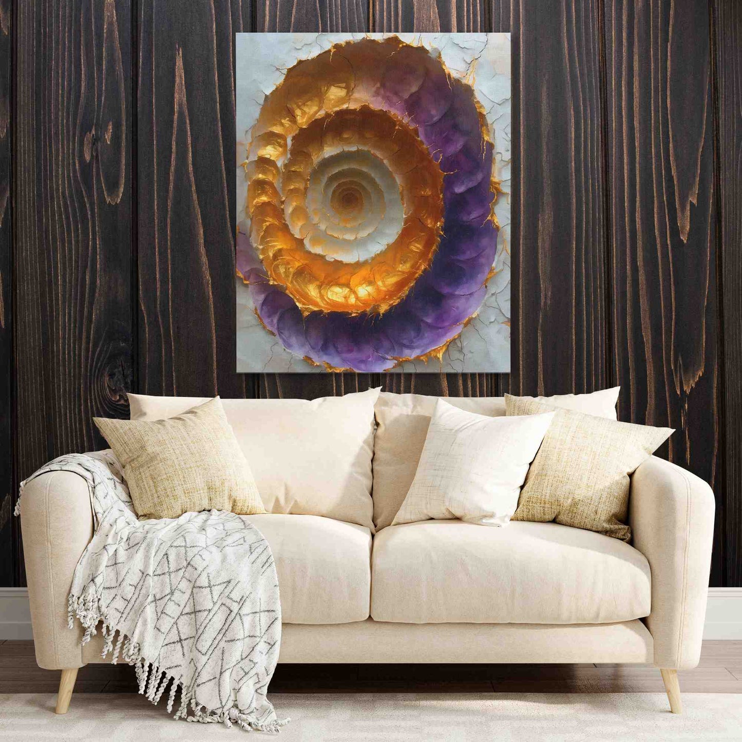Ancient Fossil - Seashell Wall Art in Black Frame