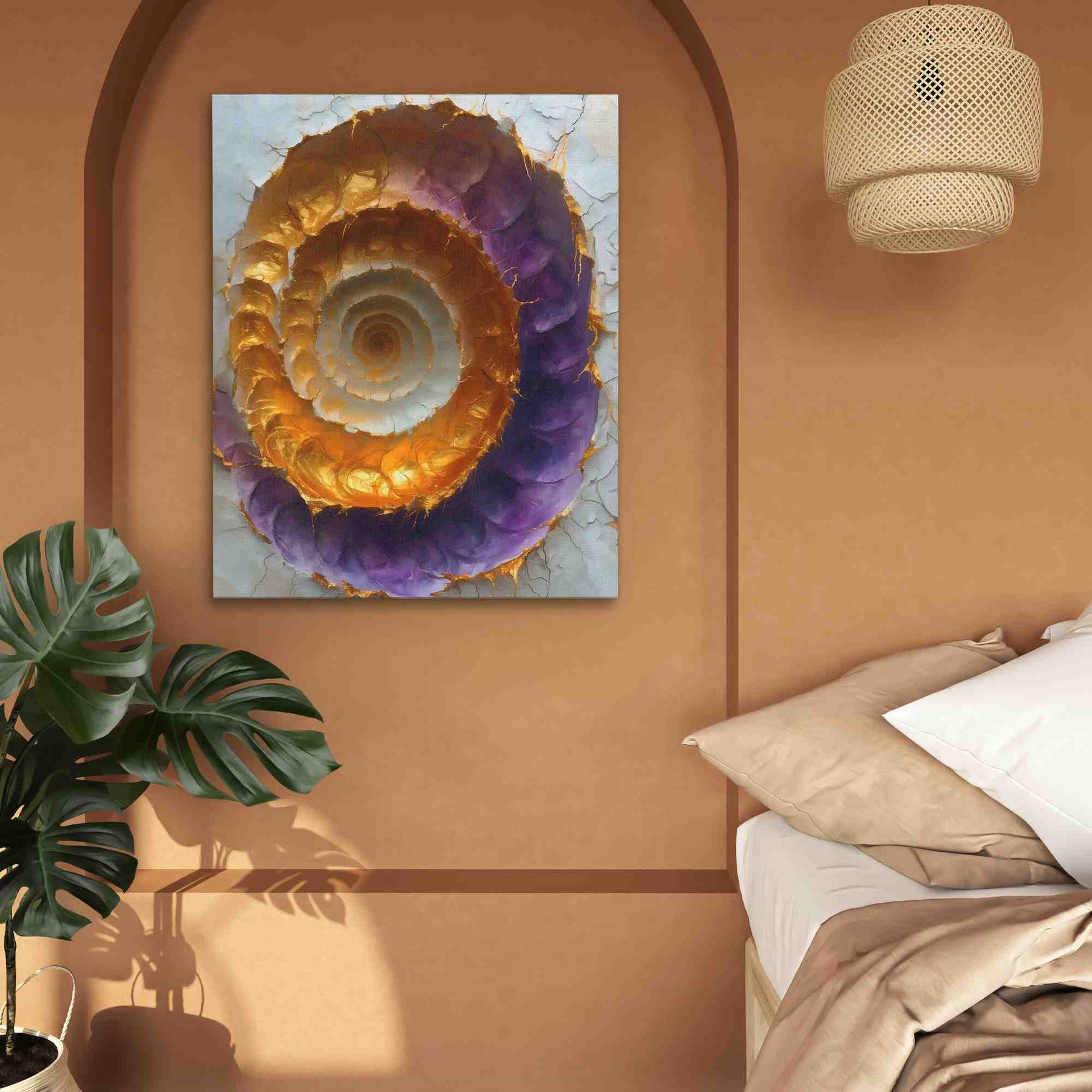 Ancient Fossil - Gold Wall Art