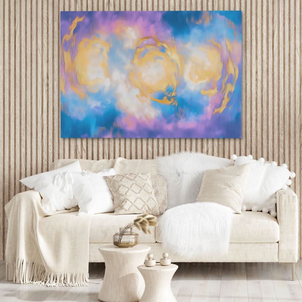 Angelic Sky Lights - Pink and Purple Art for Bedroom