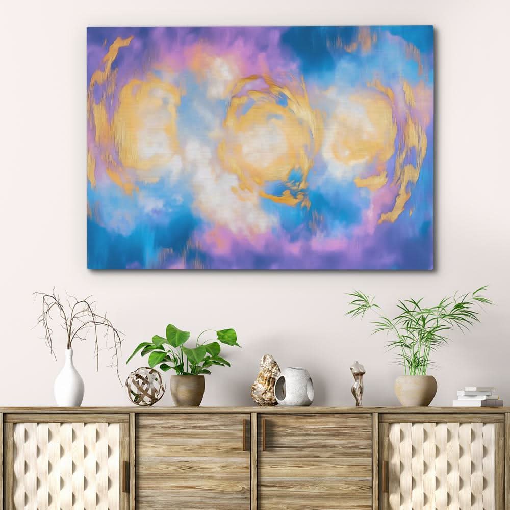 Angelic Sky Lights - Blue Spiritual Canvas Print