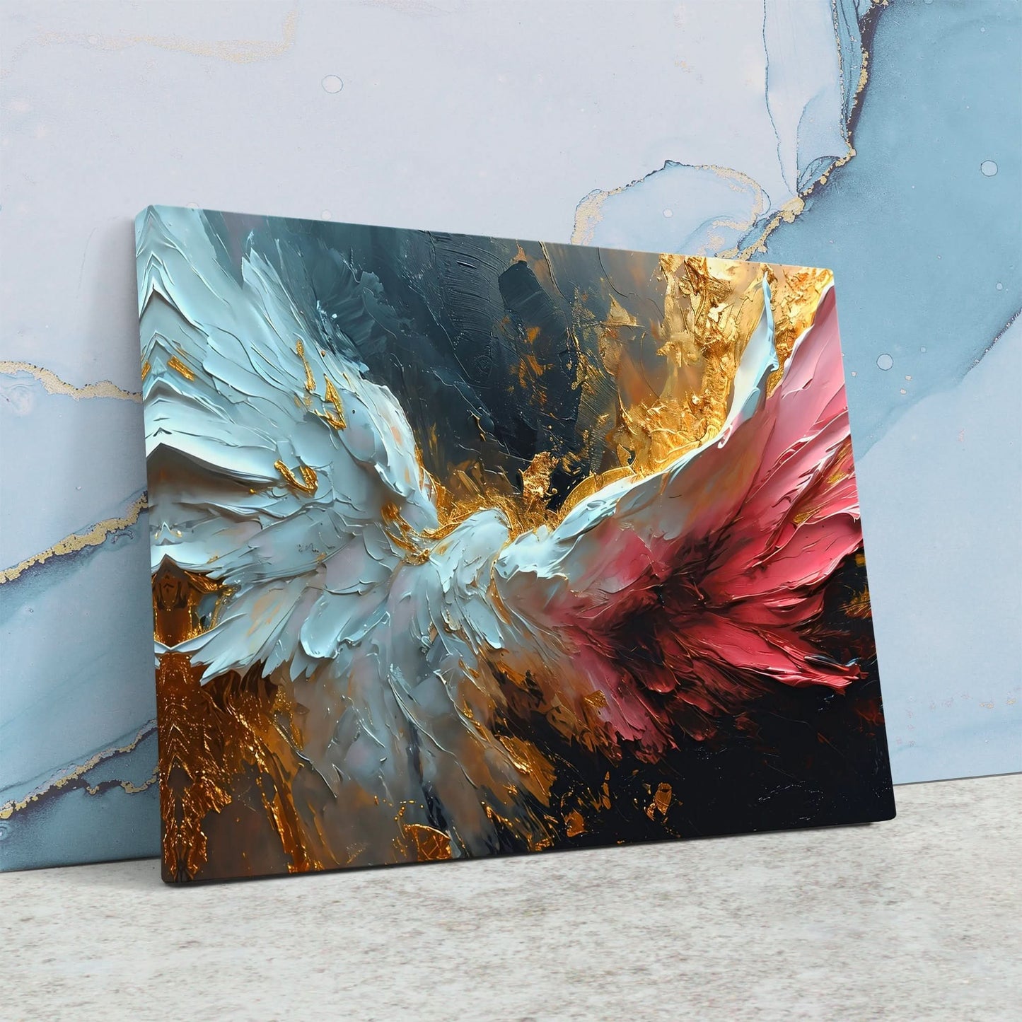Angelic Wings - Gold Canvas Wall Art