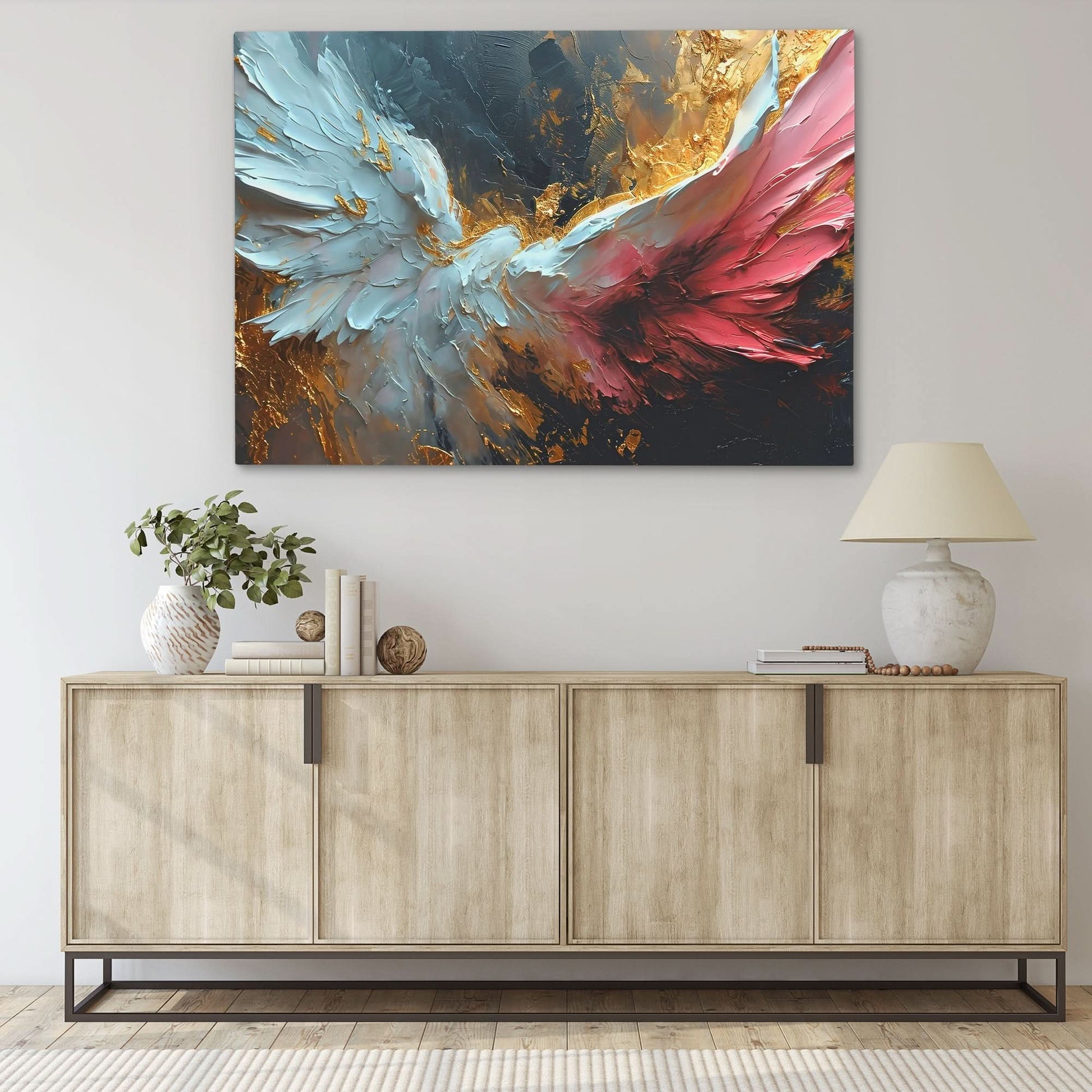 Angelic Wings - Gold Angelic Canvas Print