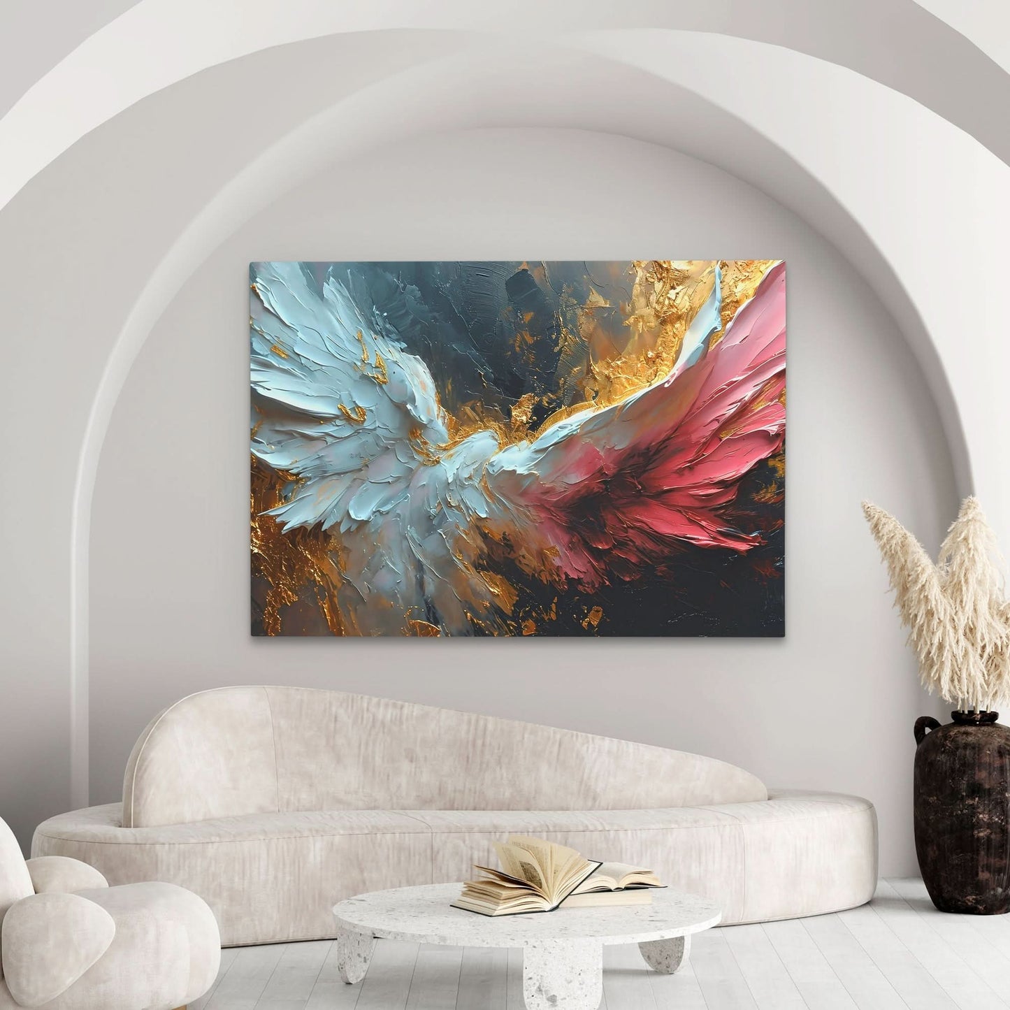 Angelic Wings - Wall Art in Black Frame