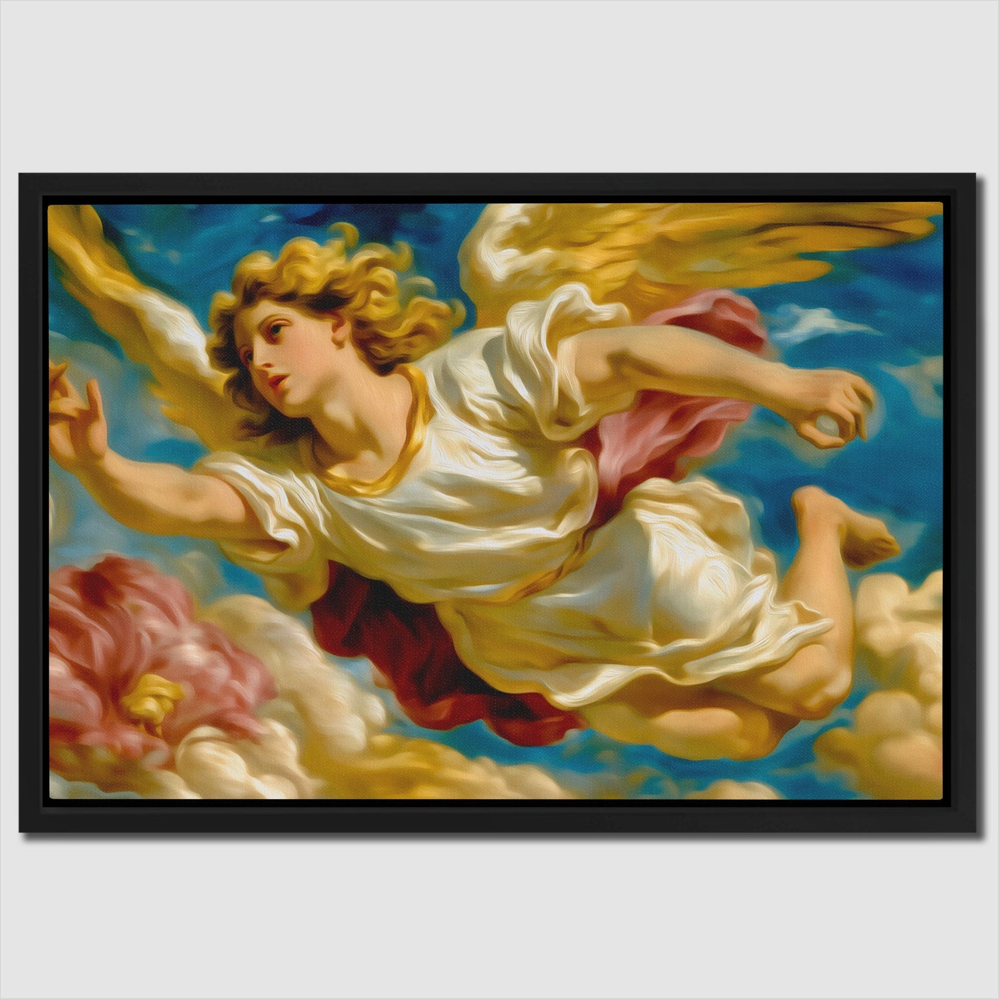 Angel's Golden Ascent - Luxury Wall Art