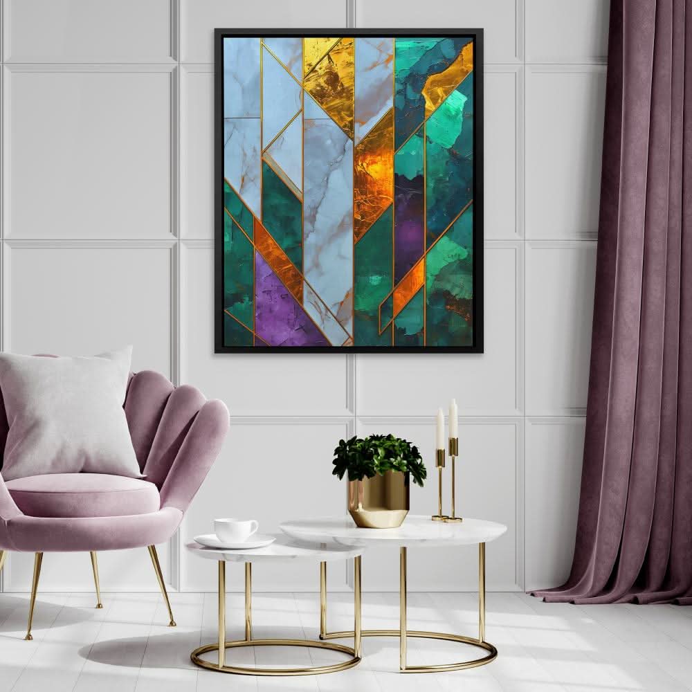 Angular Ascent - Wall Art for Bathroom