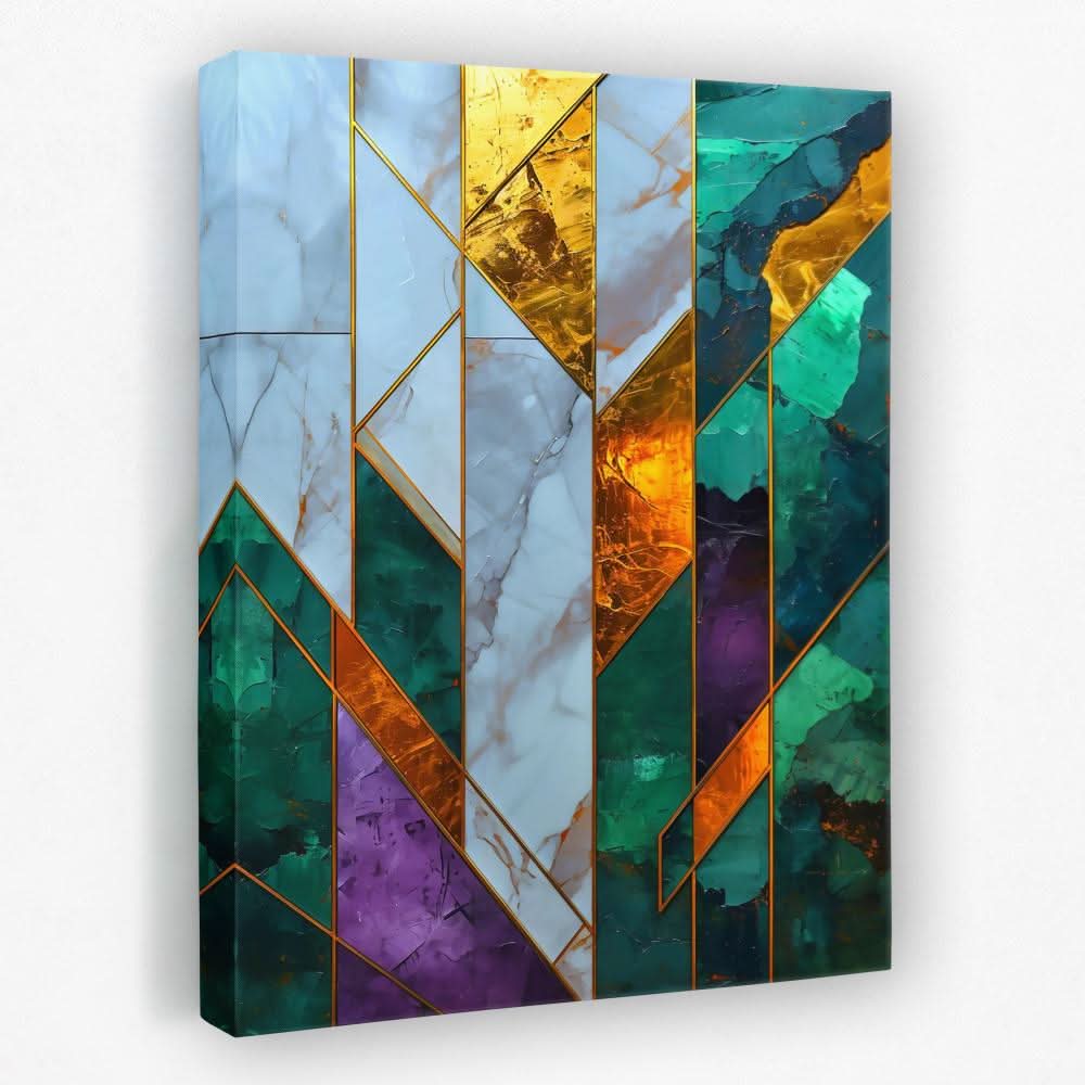 Angular Ascent - Jade Canvas Wall Art
