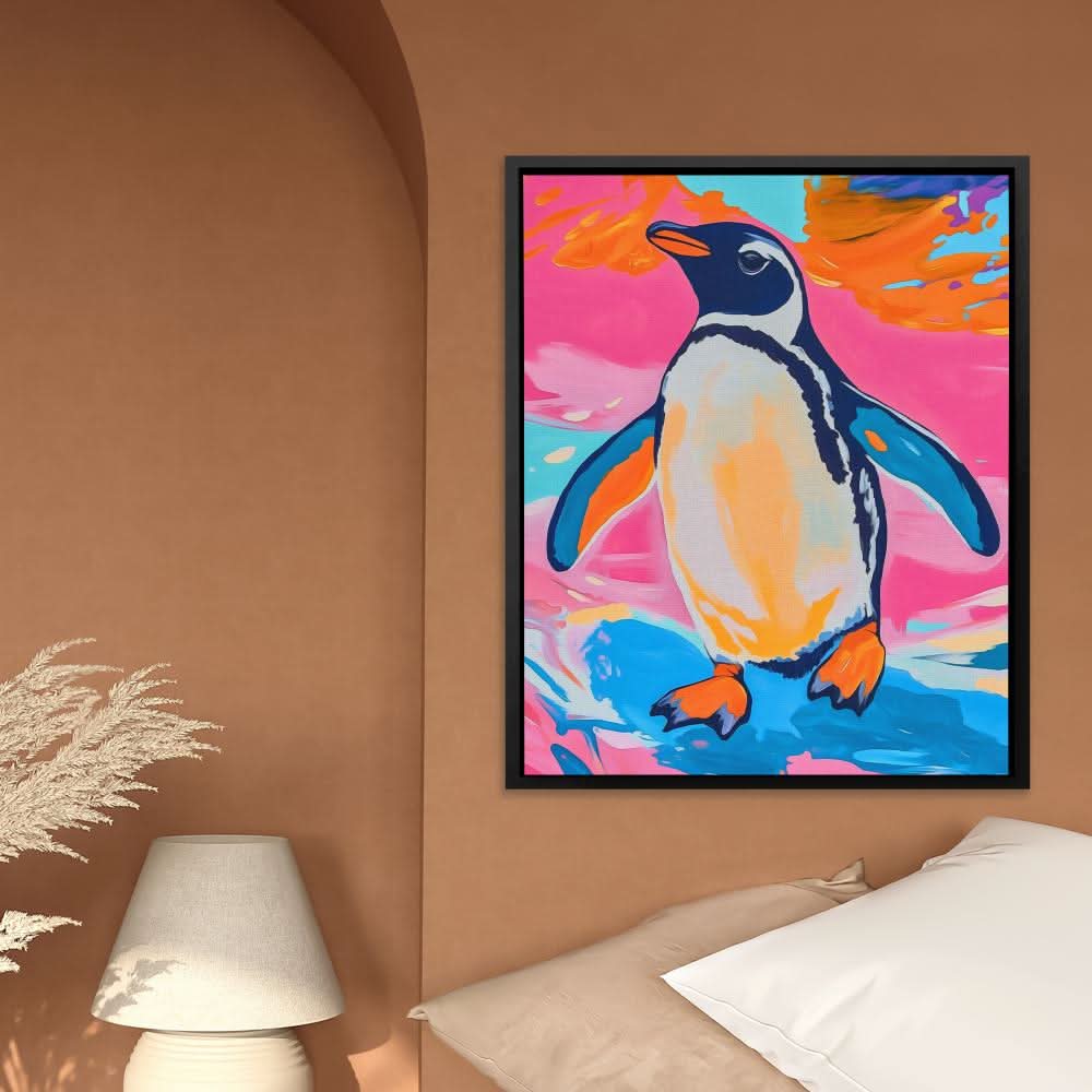 Antarctic Color Pop - Blue Bird Canvas Print