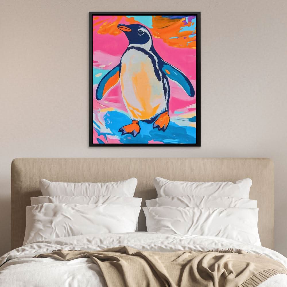 Antarctic Color Pop - Contemporary Colorful Canvas Wall Art
