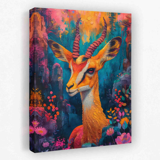 Antelope in Dreamland - Animals Canvas Wall Art