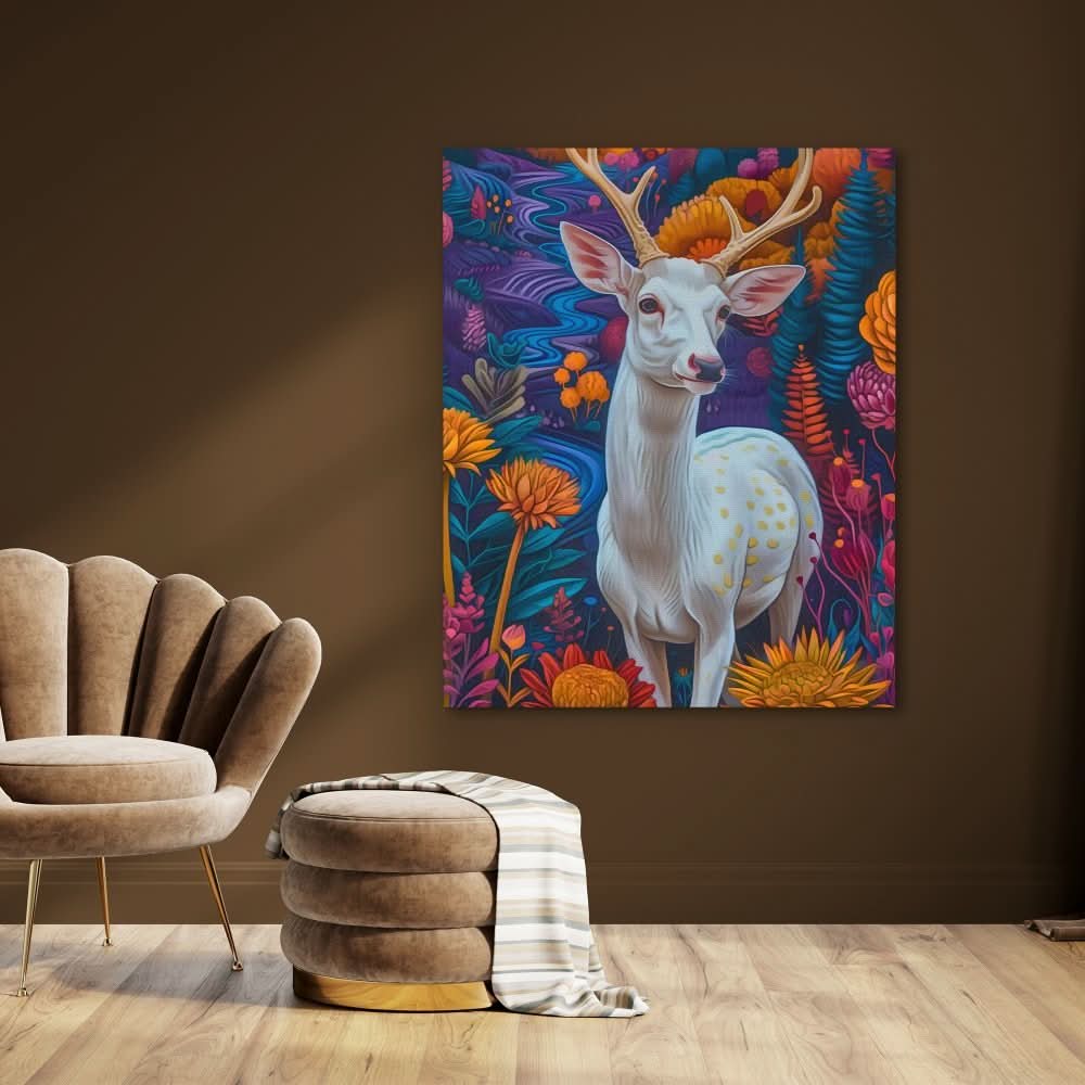 Antler Arch - Animals Wall Art in Black Frame