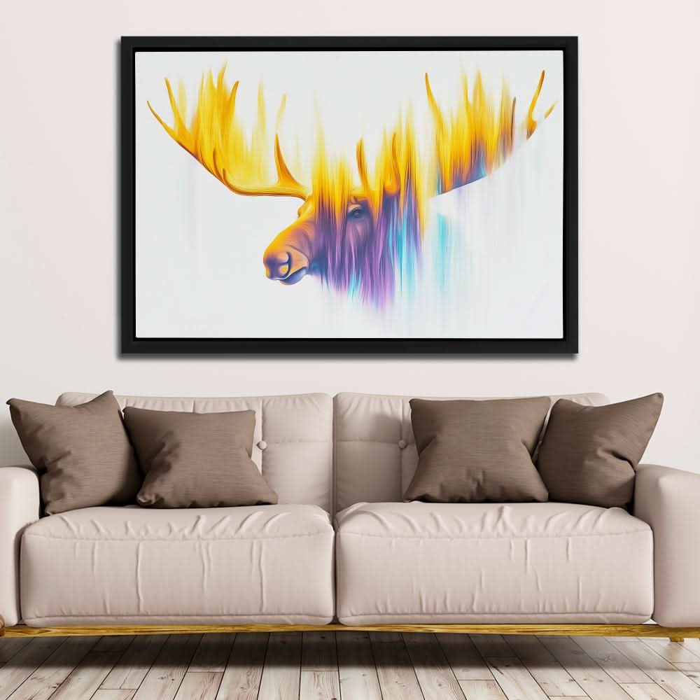 Antlers of the Aurora - Animals Art for Bedroom