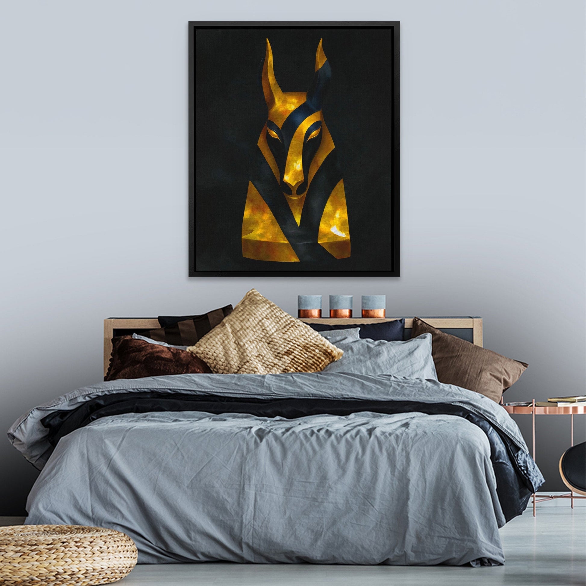 Anubis Golden Fragments - Luxury Wall Art