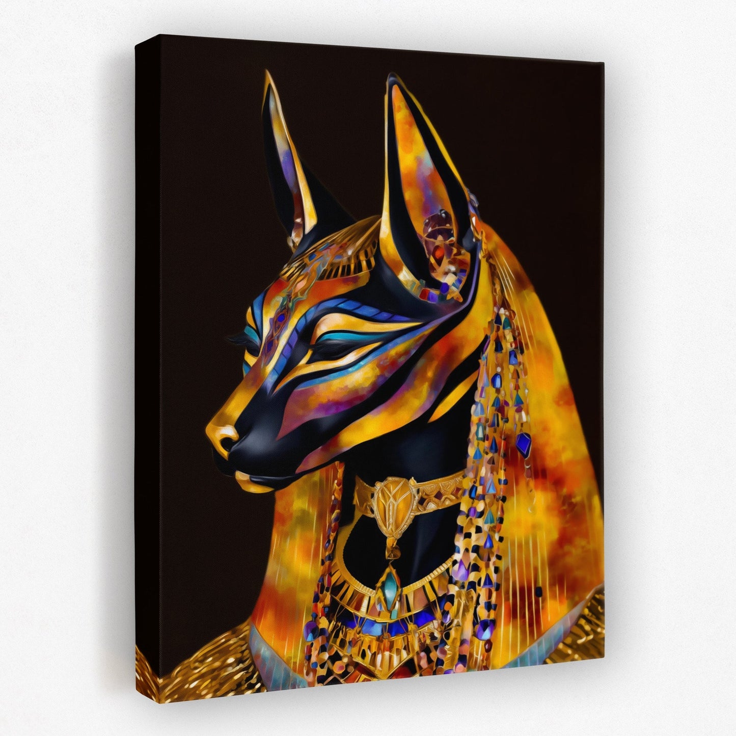 Anubis Golden Throne - Luxury Wall Art