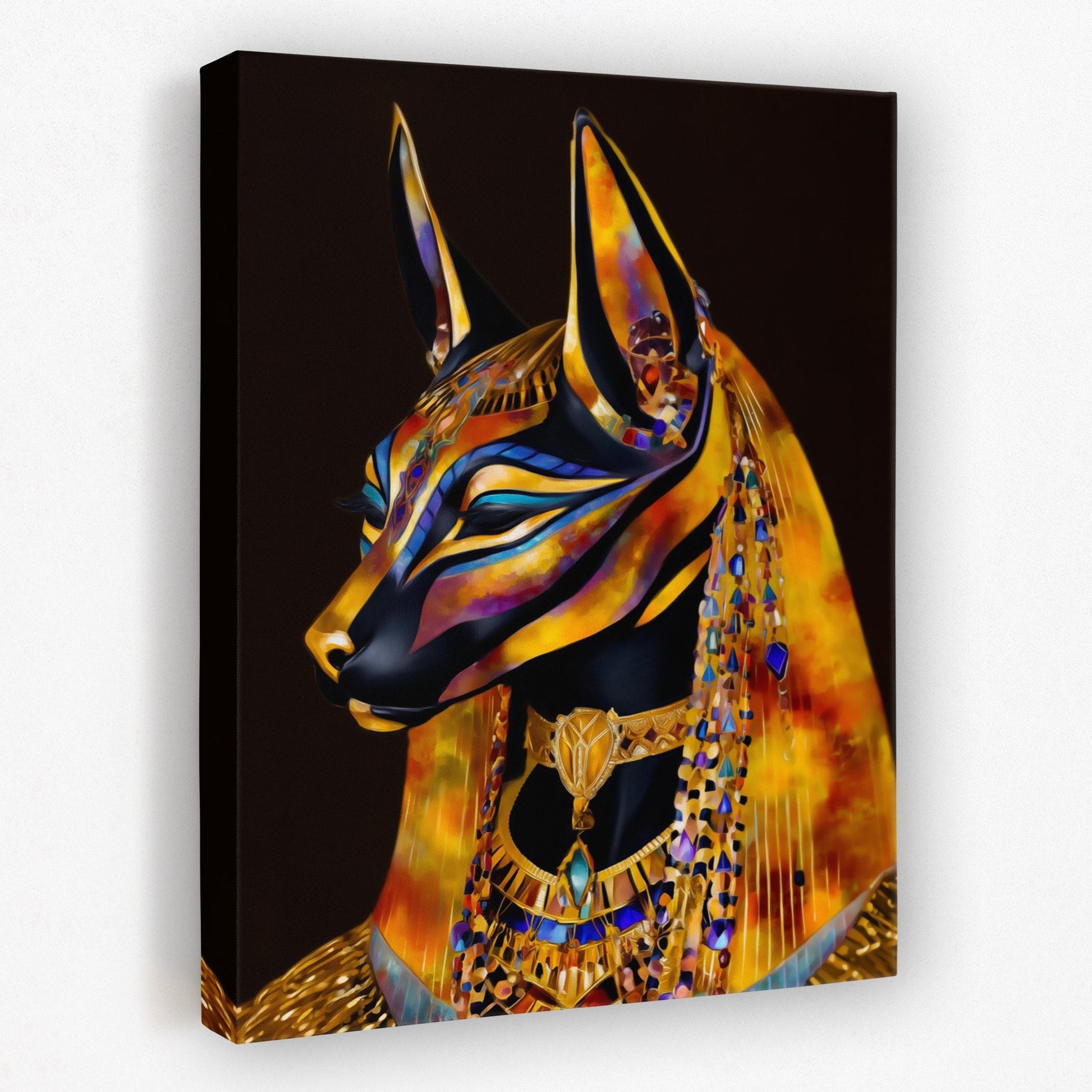 Anubis Golden Throne - Luxury Wall Art