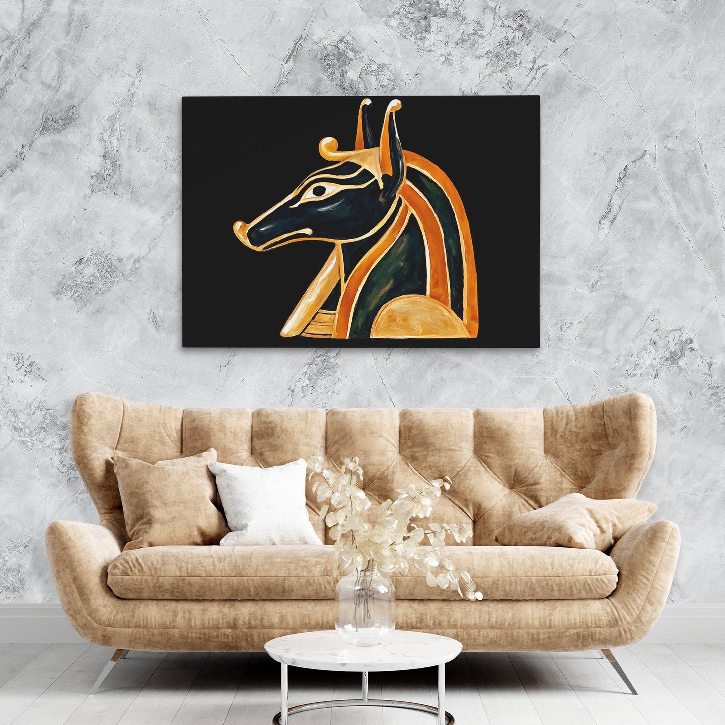 Anubis in Gold - Luxury Wall Art