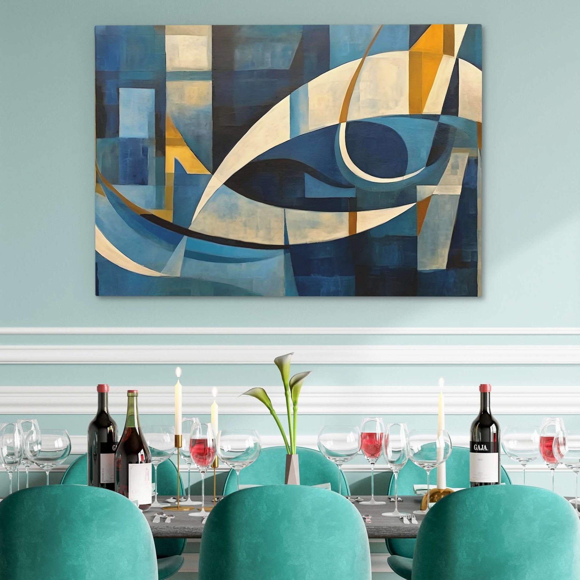Aqua Dreamscape - Blue Canvas Print