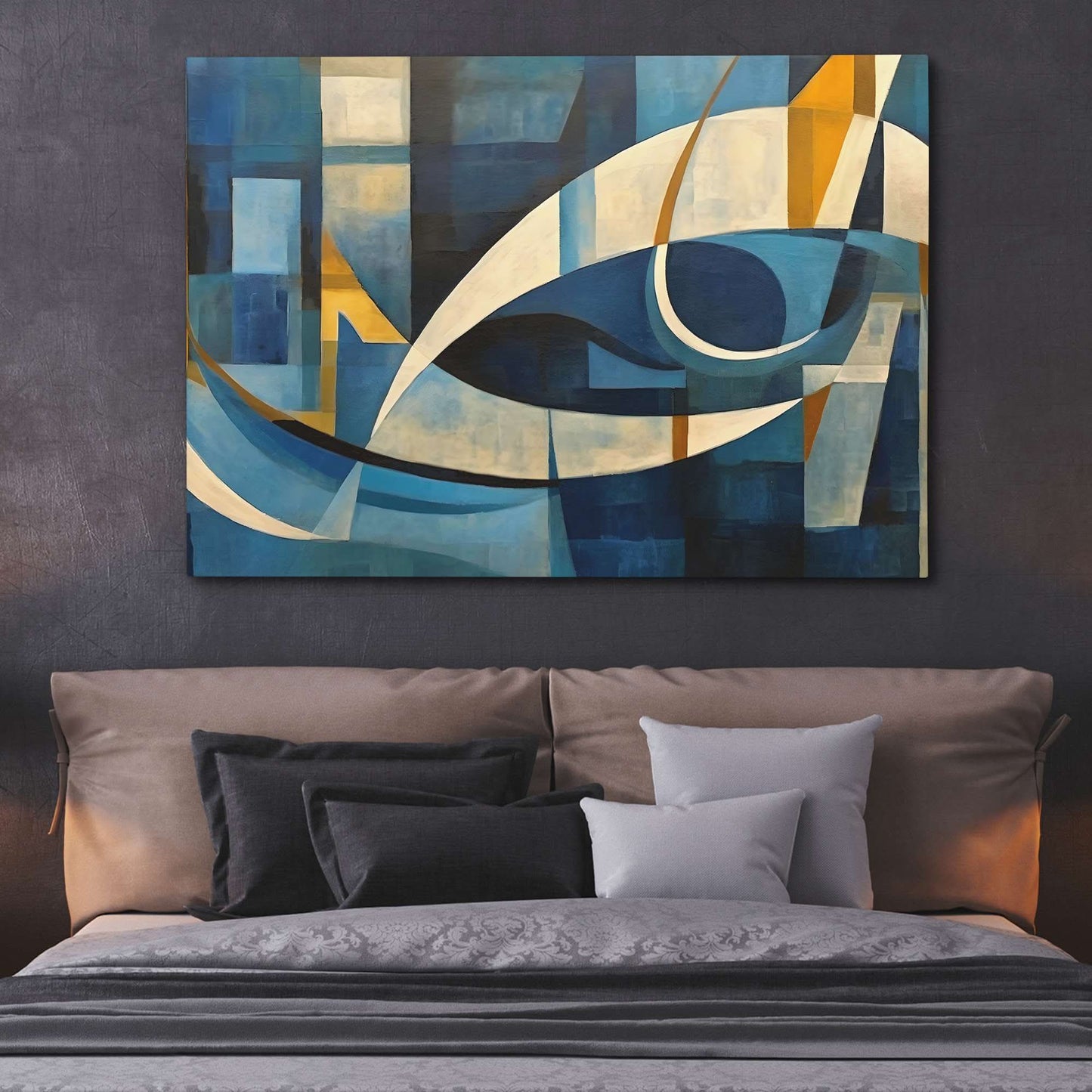 Aqua Dreamscape - Large Abstract Canvas Print