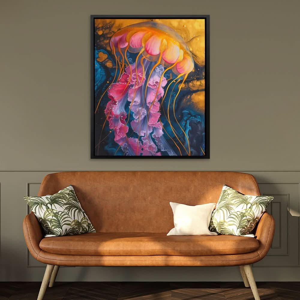 Aquatic Artistry - Large Abstract Canvas Print