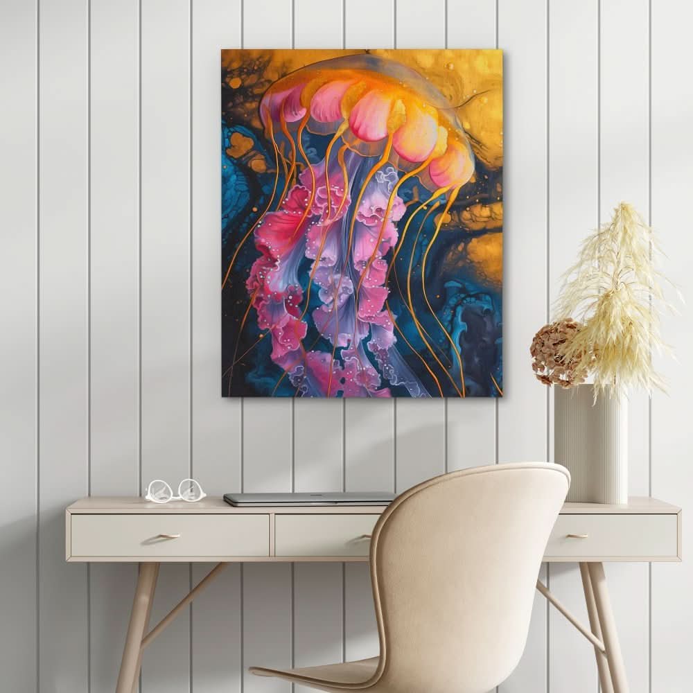 Aquatic Artistry - Abstract Colorful Canvas Wall Art