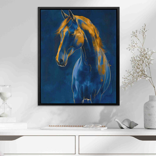 Arabian Blue - Wall Art in Black Frame