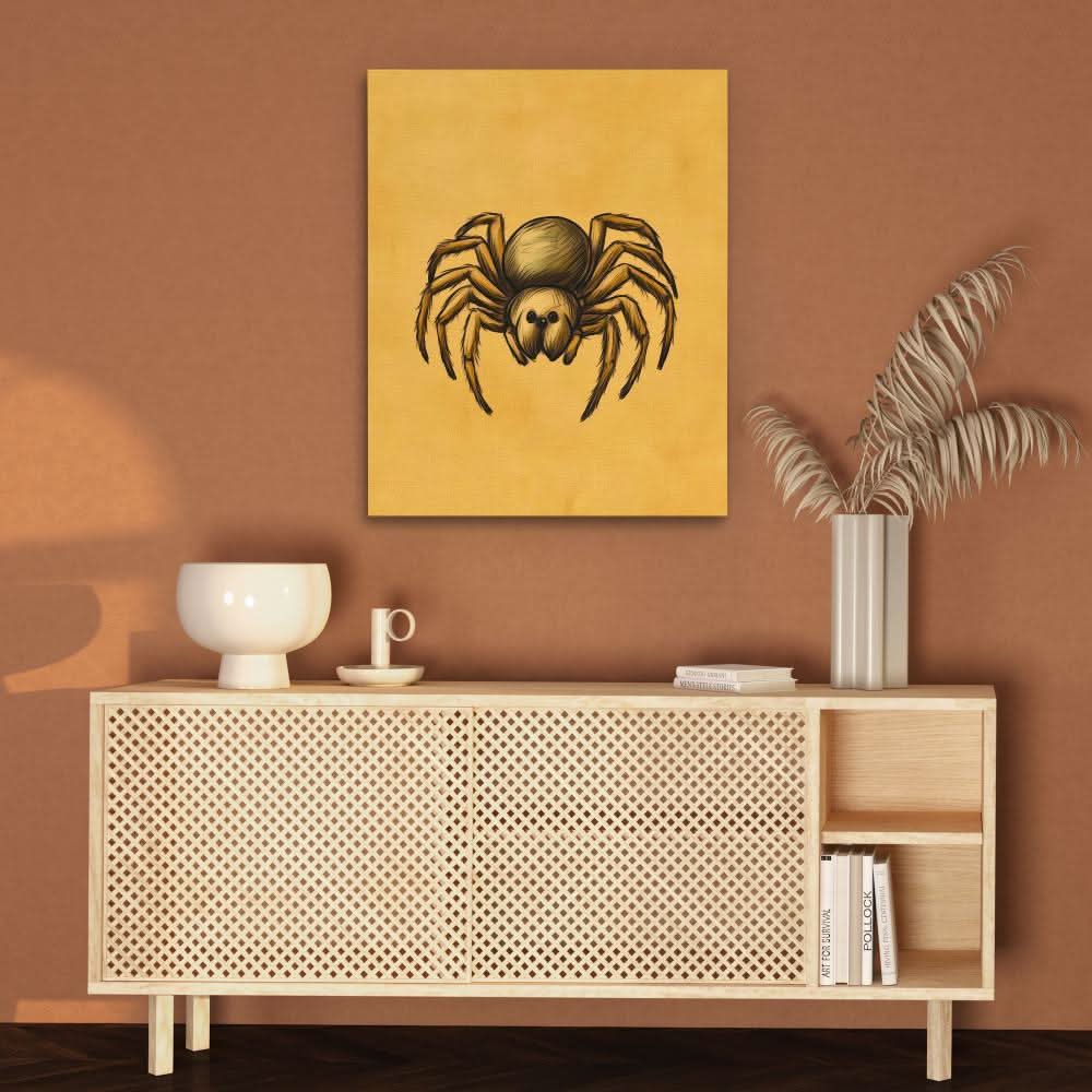 Arachnid Doodle - Wall Art in Black Frame