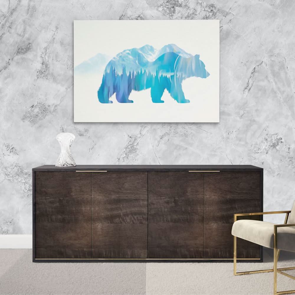 Arctic Spirit Bear - Oversized Animals Canvas Wall Art