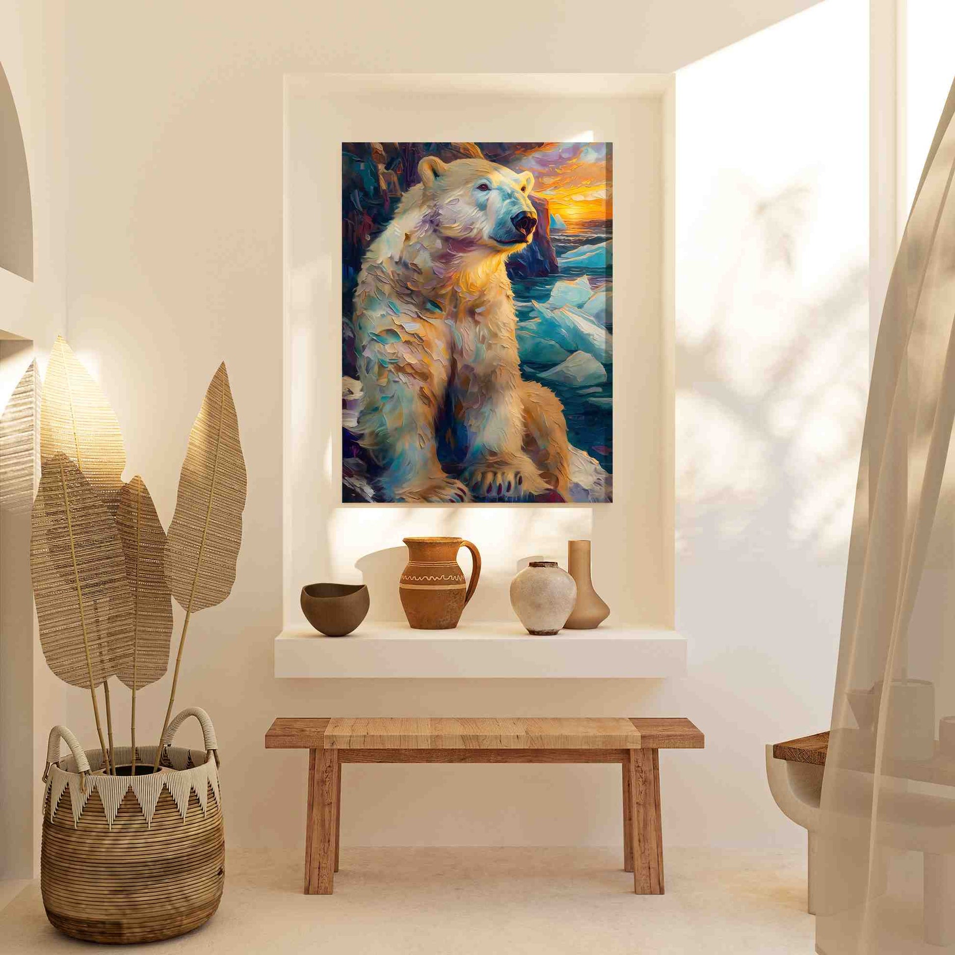 Arctic Sunrise - Wall Art in Black Frame