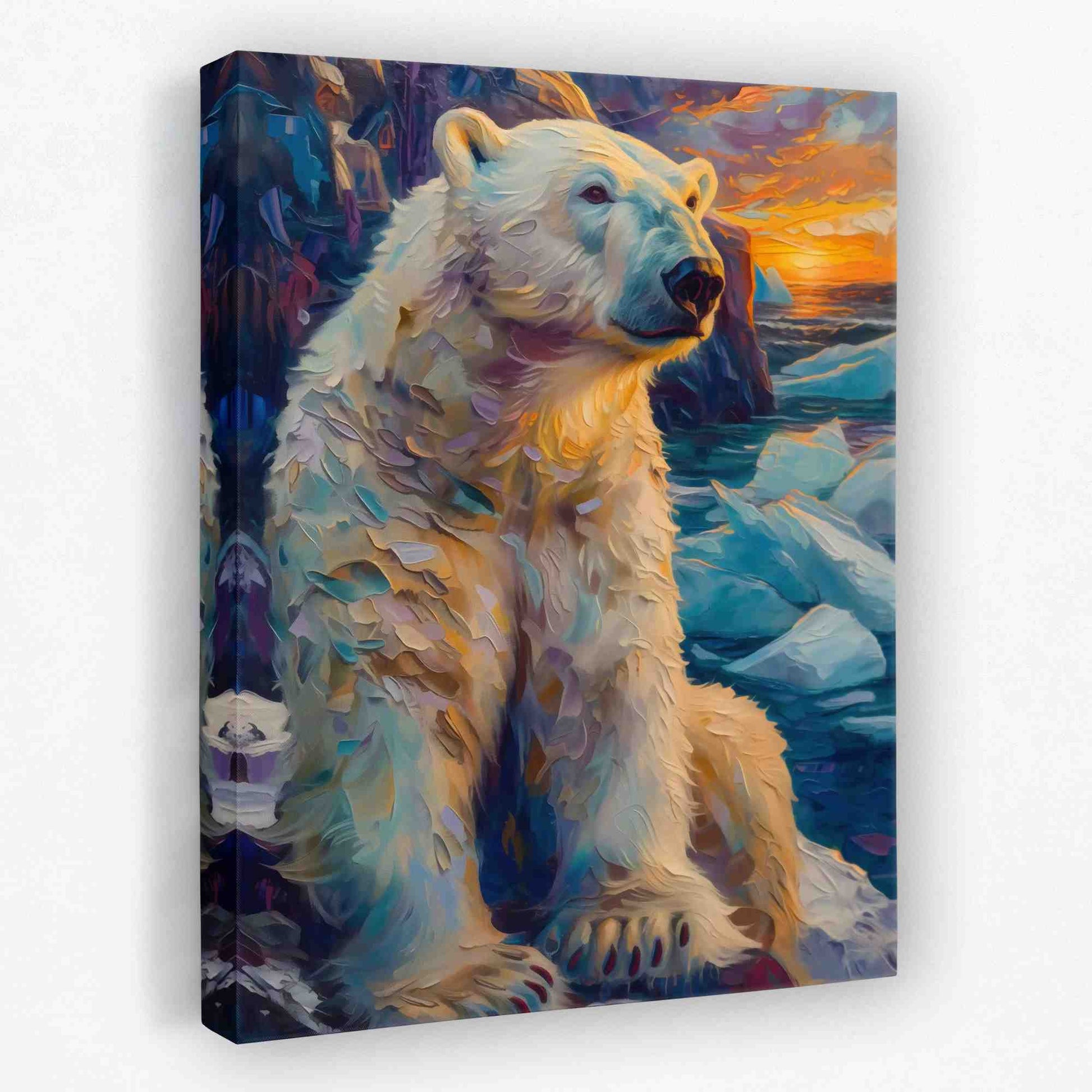 Arctic Sunrise - Animals Canvas Wall Art